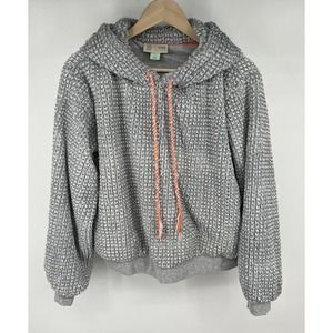 Anthropologie Gray and Orange Knit Sweater